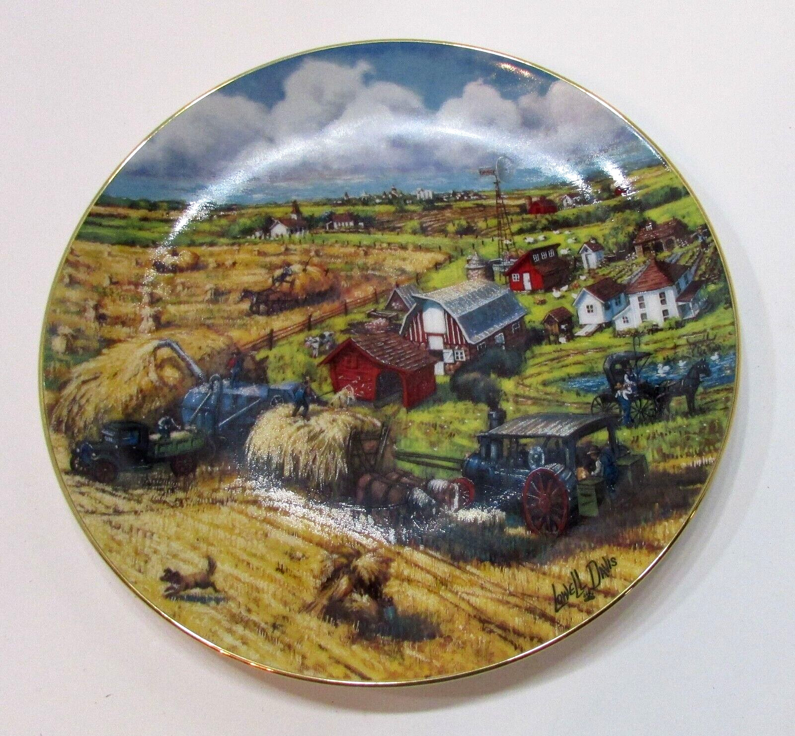 Vintage 1991 Danbury Mint Collector Plate Down On The Farm Lowell Davis Painting