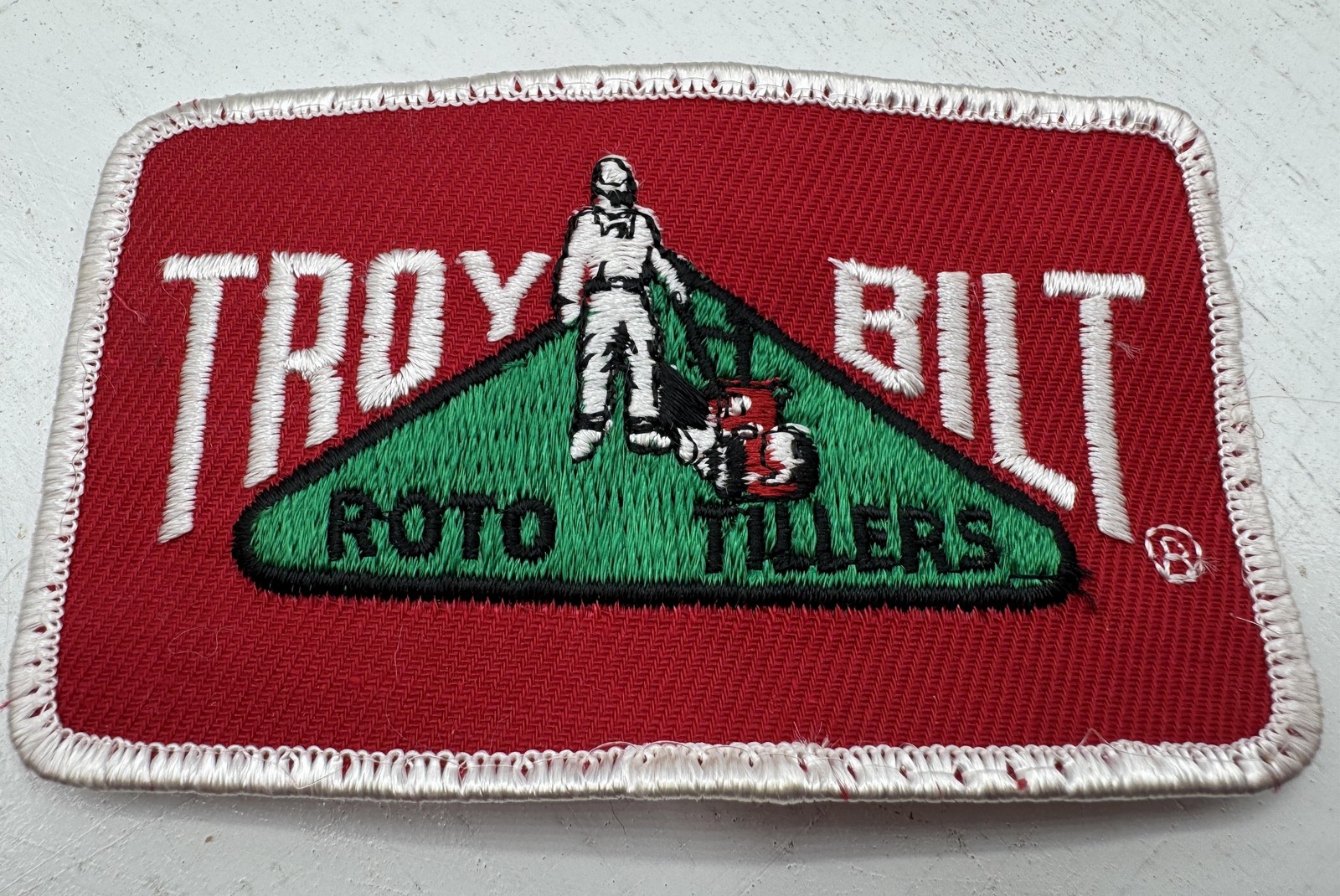 Vintage Troy-Bilt Roto Tillers Embroidered Patch Red Green Multi-Color Logo