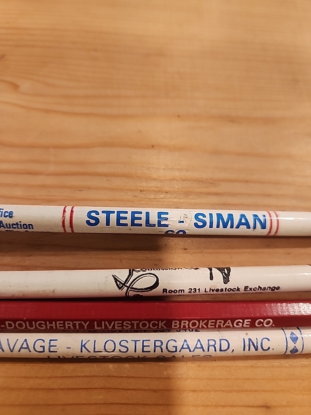 Vtg Sioux Falls & City Livestock Sales Brokerage Commission Pencil Lot SD IA