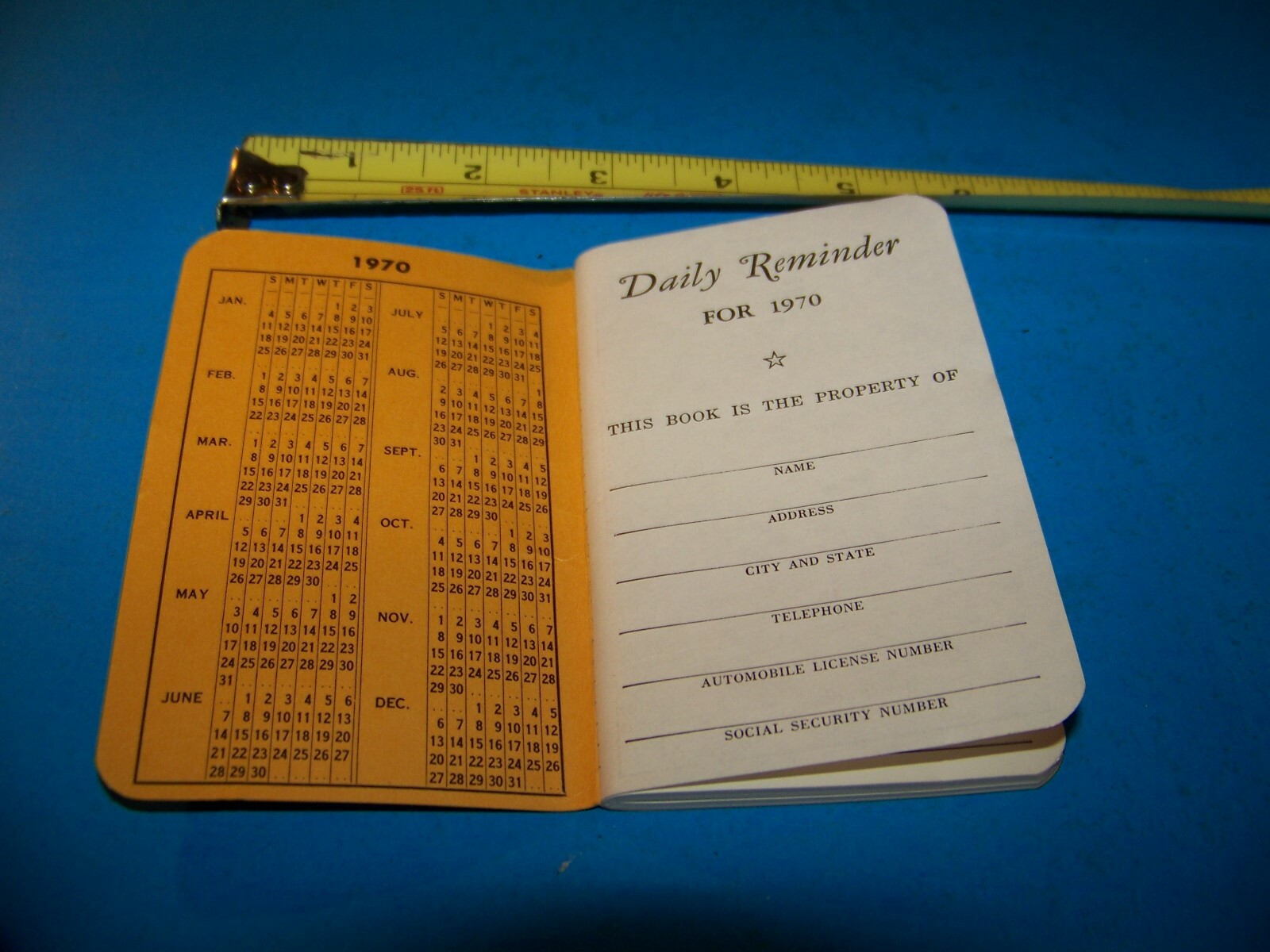 Niagara Brand Farmers « Daily Reminder » Memo Booklet Vintage 1970