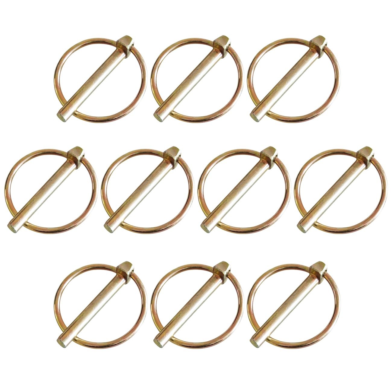 1/4&Prime; Heavy Duty Pin Assortment Kit Lock Pins Clips for Farm Tractors Trailers