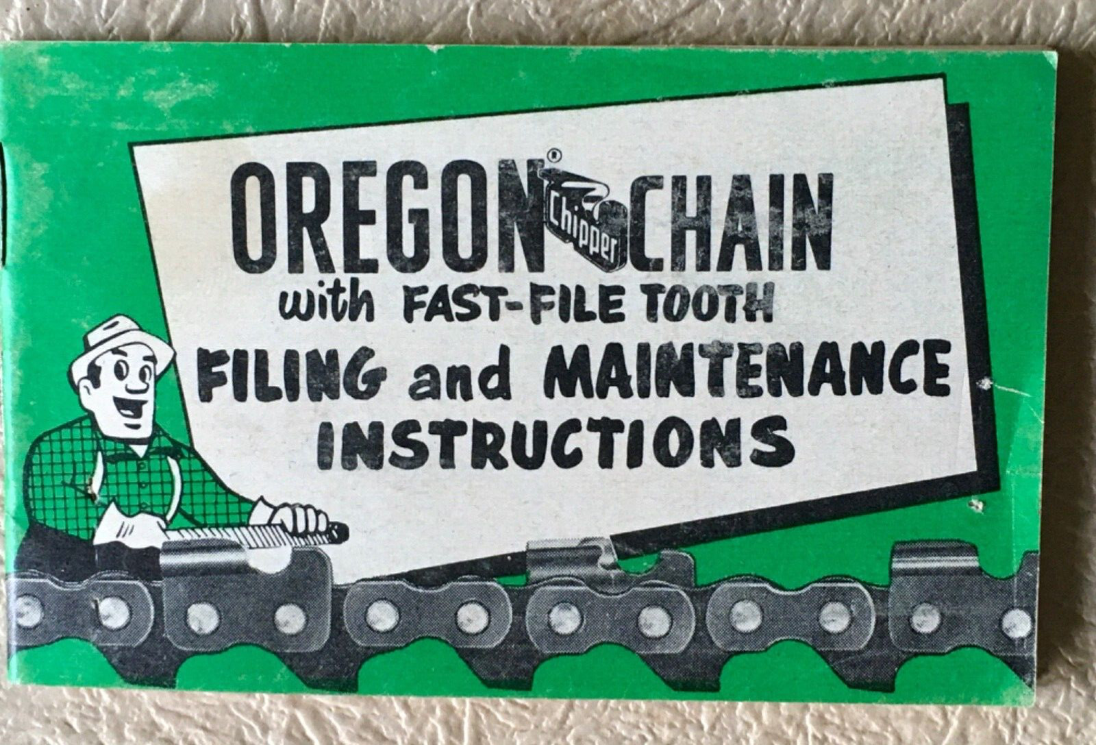 1954 Oregon Chipper Chainsaw Co Instruction Booklet Advertising Portland