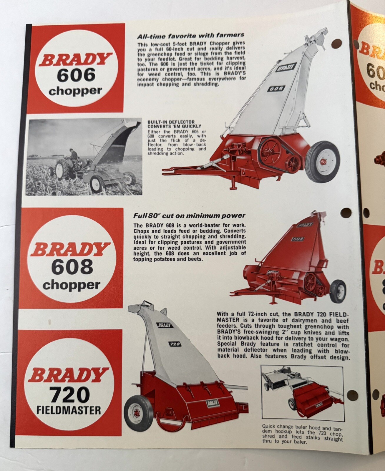 Vintage 1987 Farm Equipment Fox Brady Multi Crop Choppers Dealer Sales Brochures