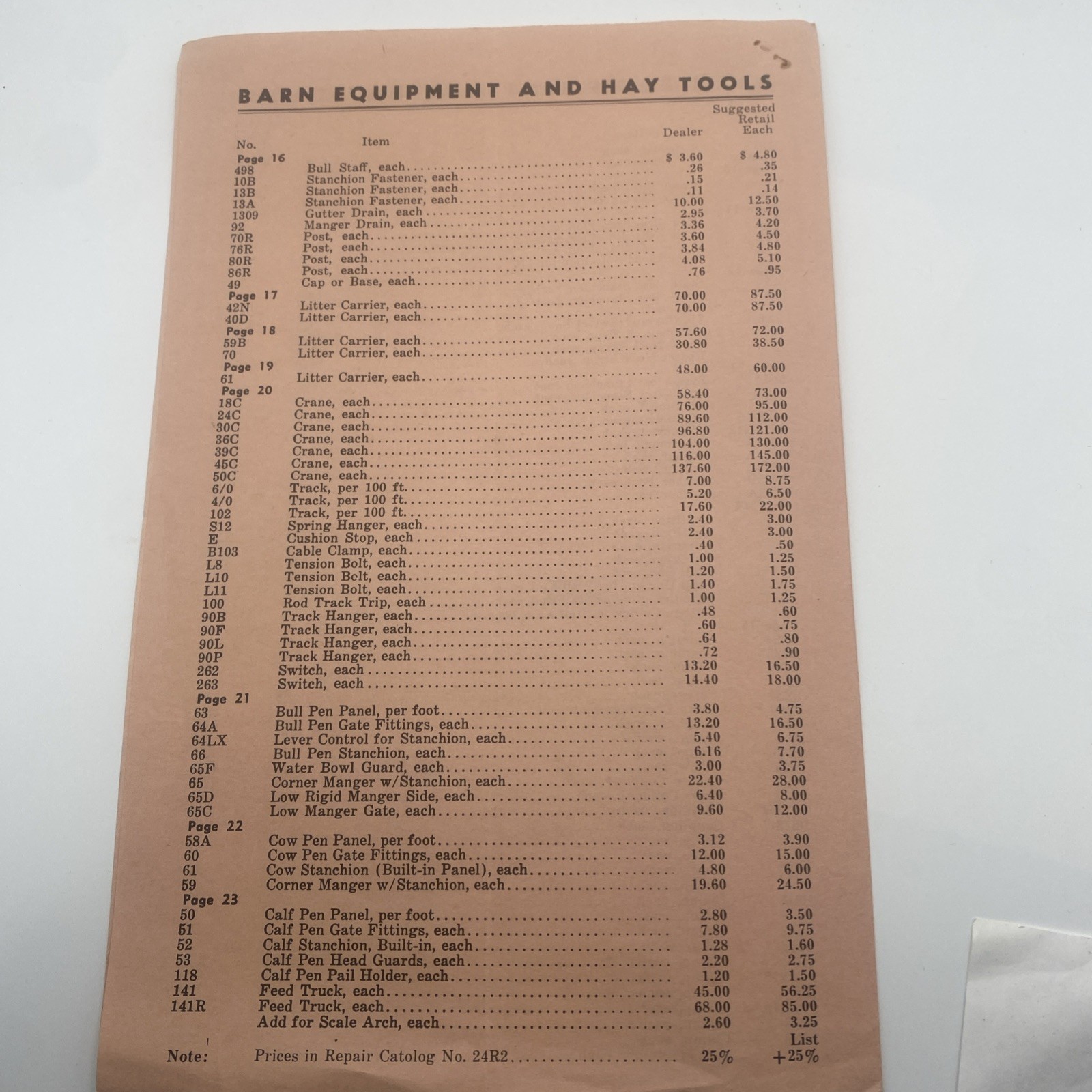 Vintage 1947 Hudson Barn Equipment Hay Tools Brochure Agriculture Advert F44
