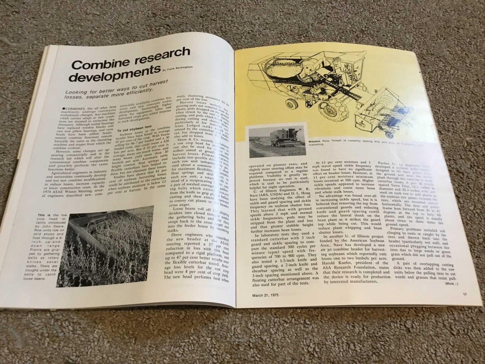 Implement & Tractor Magazine March 21, 1975 Farming Agriculture Vintage Ads J