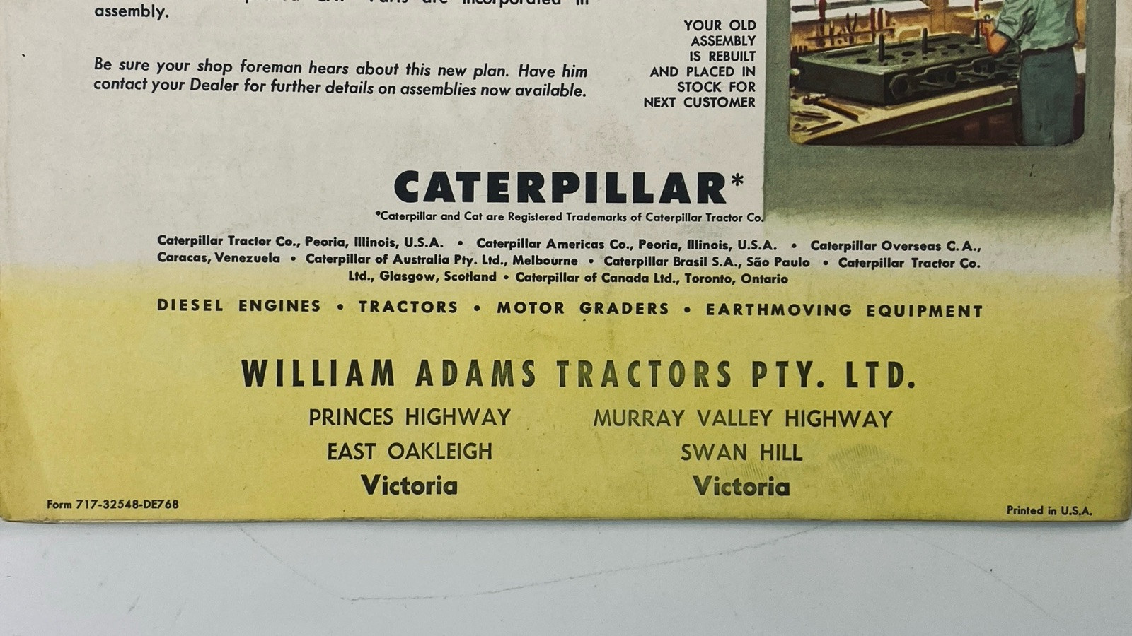 Original Caterpillar Maintenance Guide Comic Book D6 D4 D2 William Adam Tractors