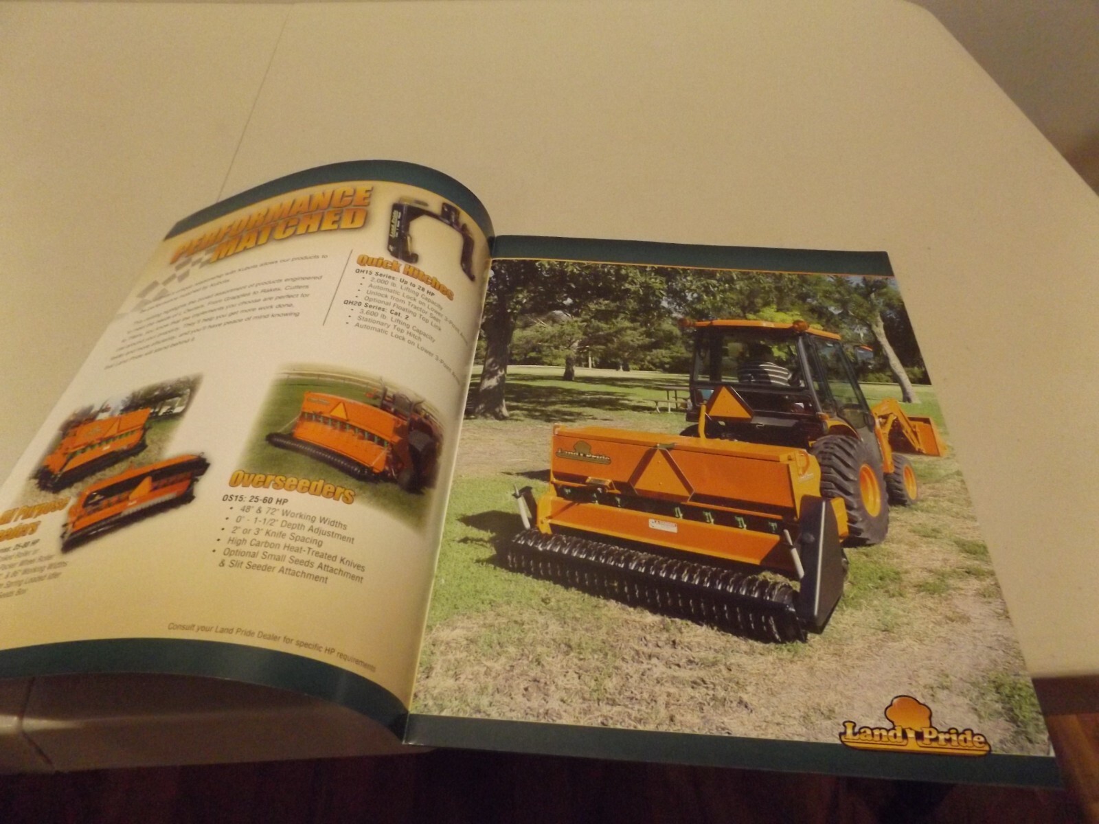 LAND PRIDE L TRACTOR PERFORMANCE MATCHED IMPLEMENTS, 9/1/16