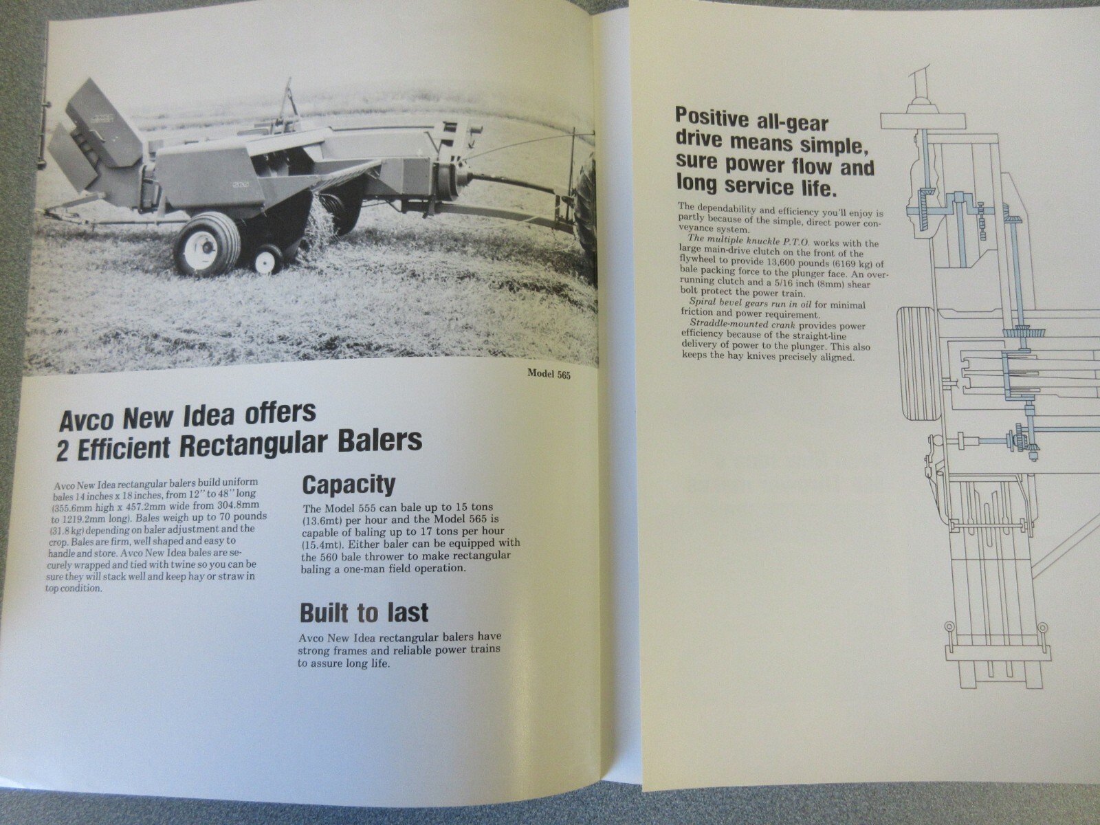 Avco New Idea Rectangular Balers Sales Brochure