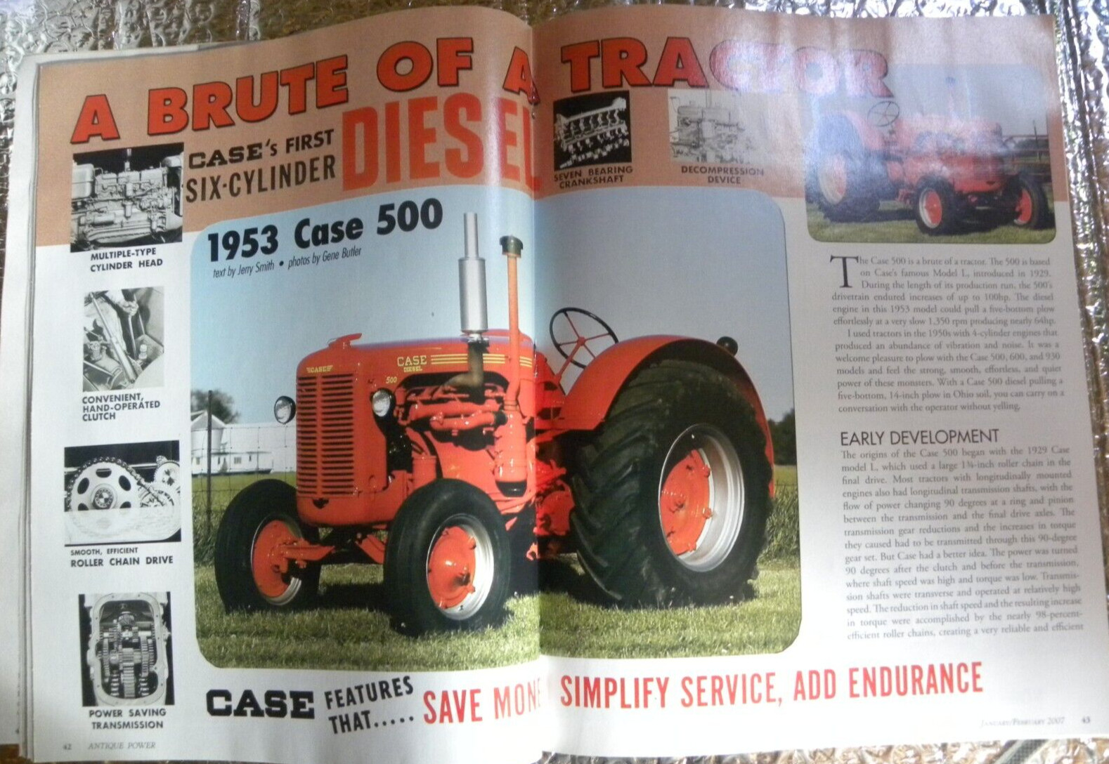 ANTIQUE POWER Magazine January February 2007 Cover 1953 Case 500 Diesel