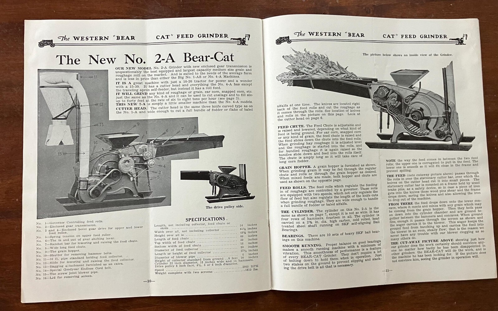 1920&rsquo;s Western Bear Cat Feed Grinder Brochure & Letterhead Farming Advertisement