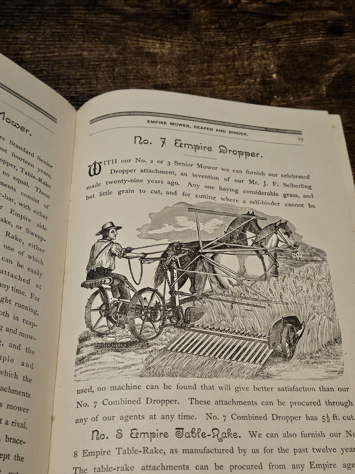 Rare 1888 Empire Harvesting Machinery Catalog Akron Ohio Farming Tractor