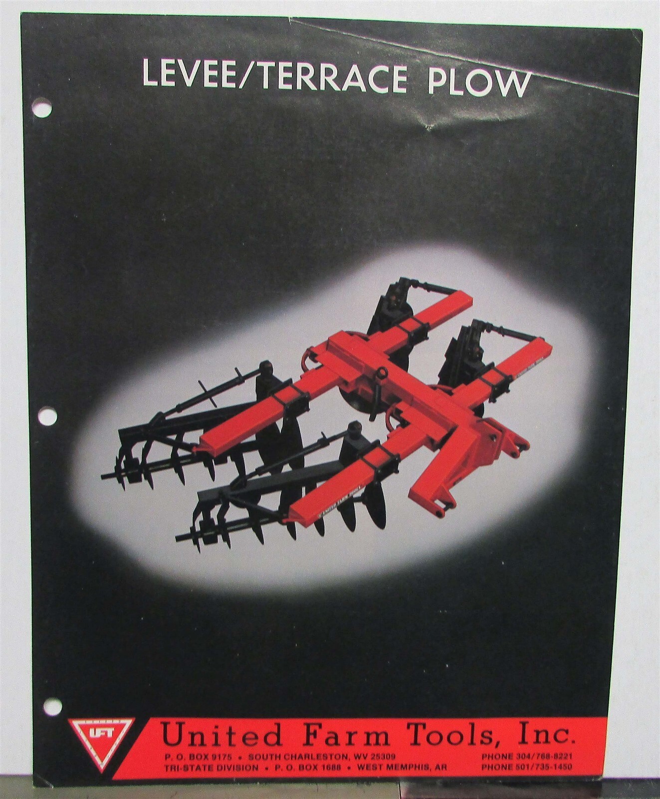1960s United Farm Tools TSW-365 Levee Plow Specs Agricultural Sales Data Sheet