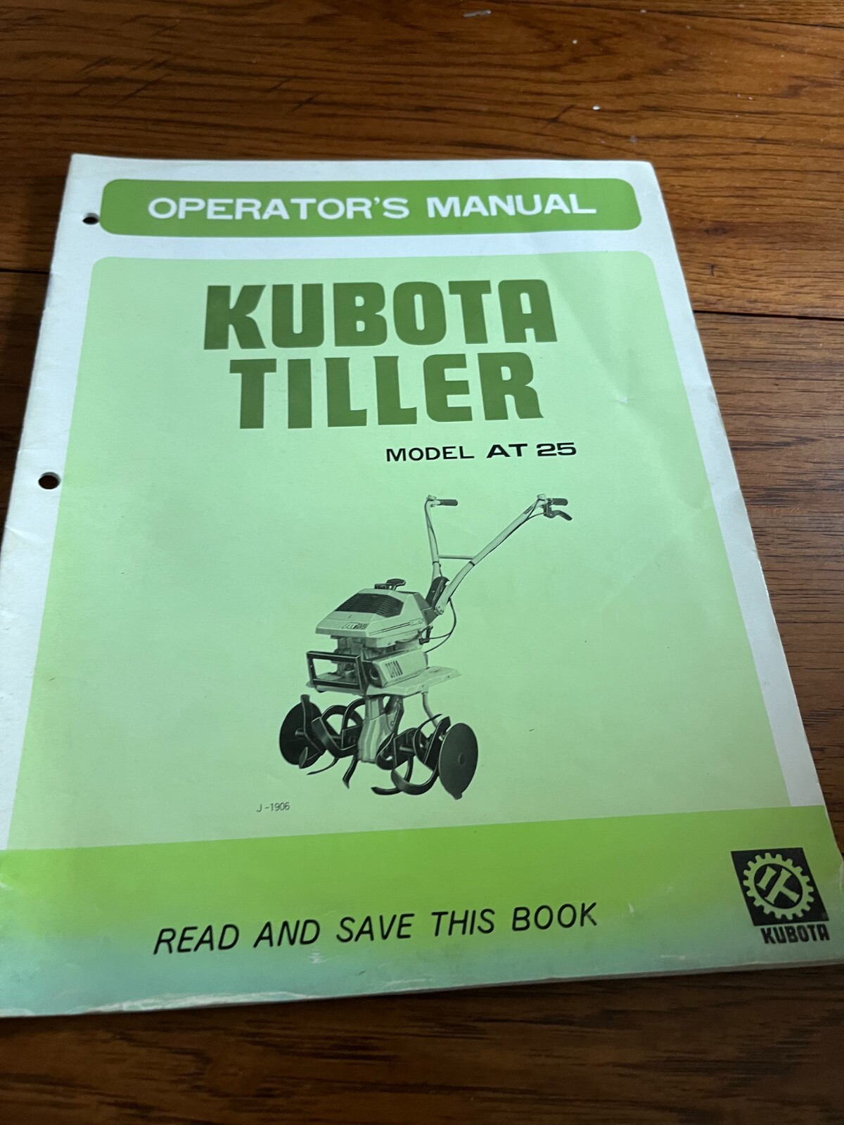 Kubota AT25 Roto Tiller Operator&rsquo;s Manual FCCA