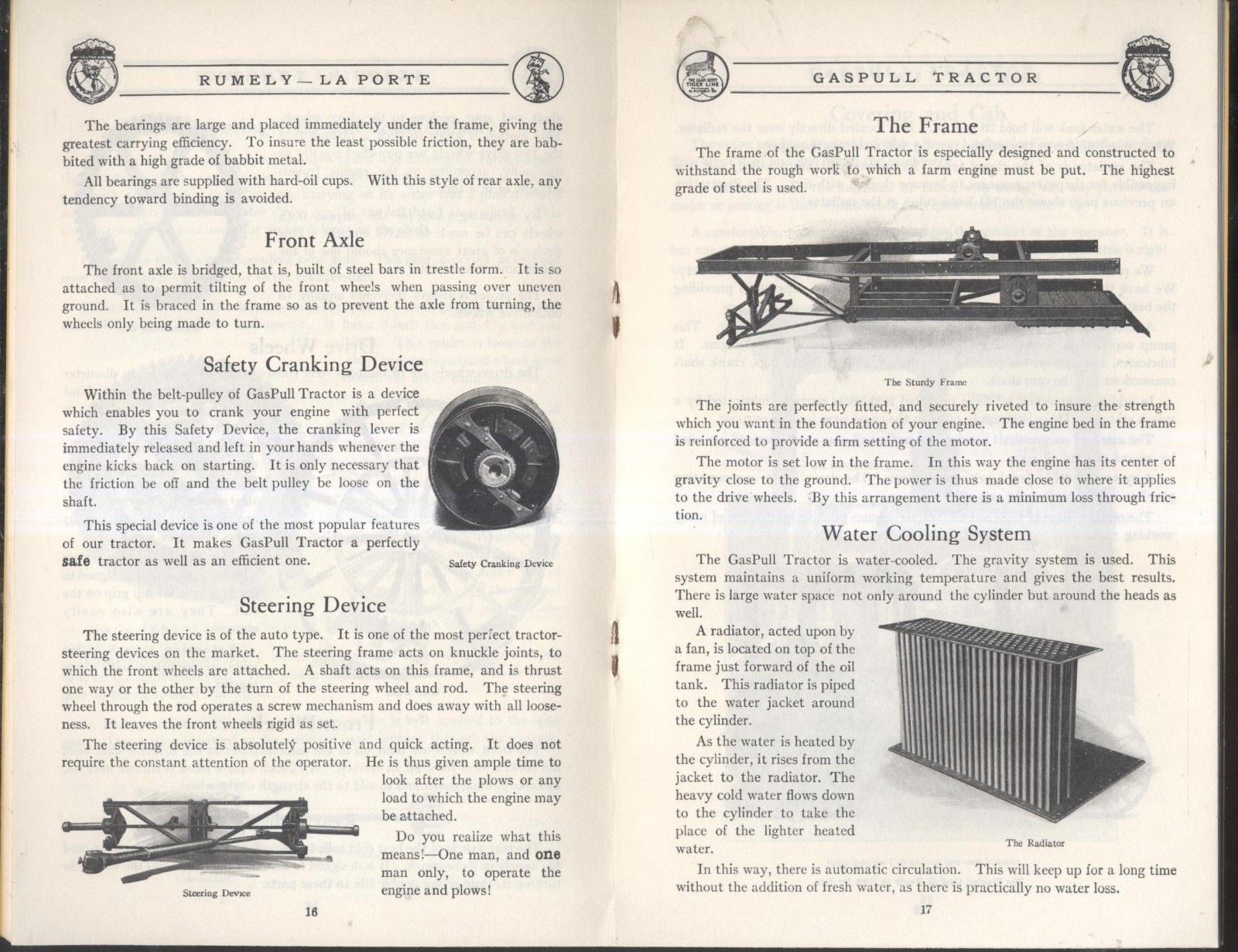 Early 1900&rsquo;s Rumely GasPull Farm Tractor Equipment Sales Promo Brochure Adv