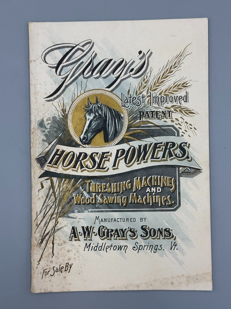 1897 GRAY&rsquo;s HORSE POWERS THRESHING & SAWING MACHINES Antique Advertising CATALOG