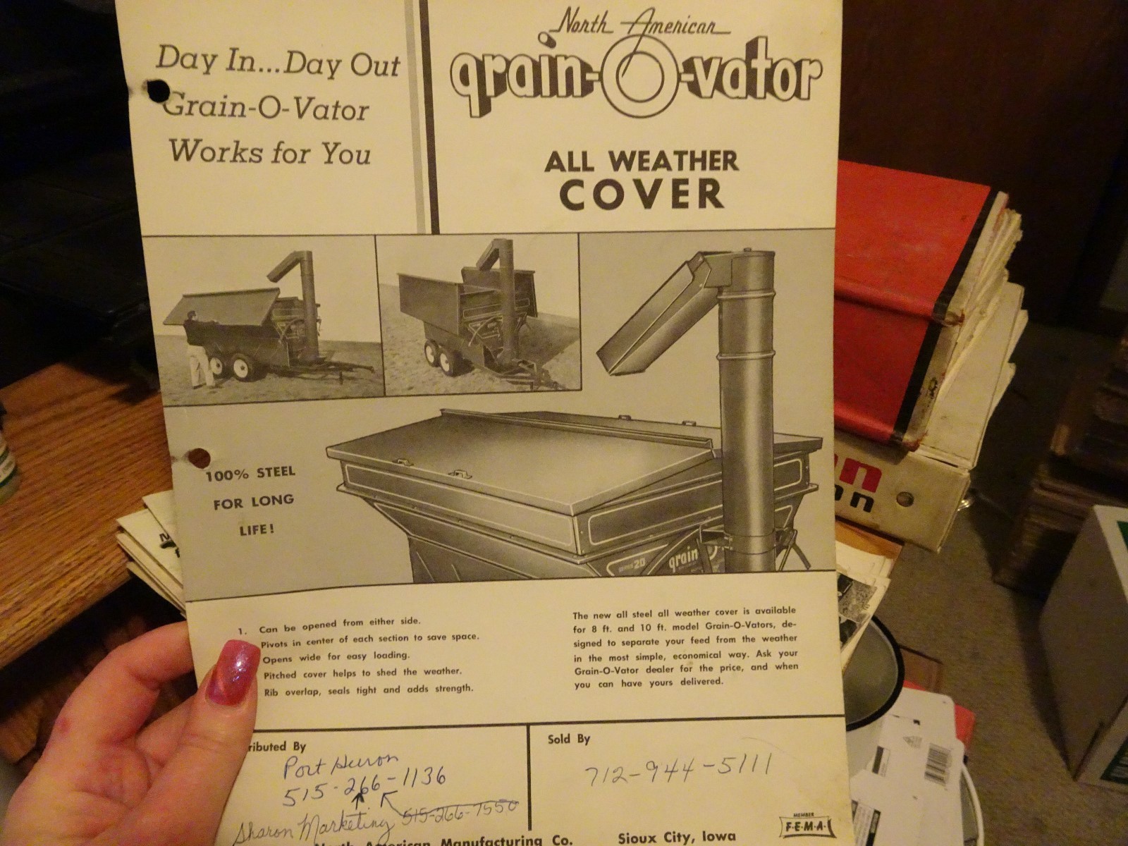 North American Grain-O-Vator All Weather Cover Dealer Brochure