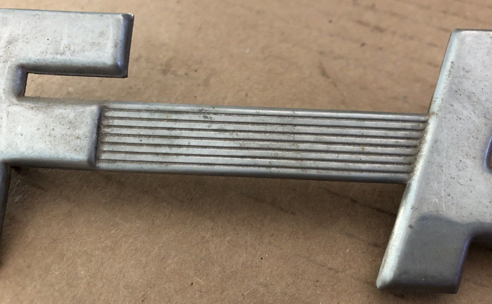 Vintage IH FARMALL Tractor Aluminum Metal Emblem Script INTERNATIONAL HARVESTER