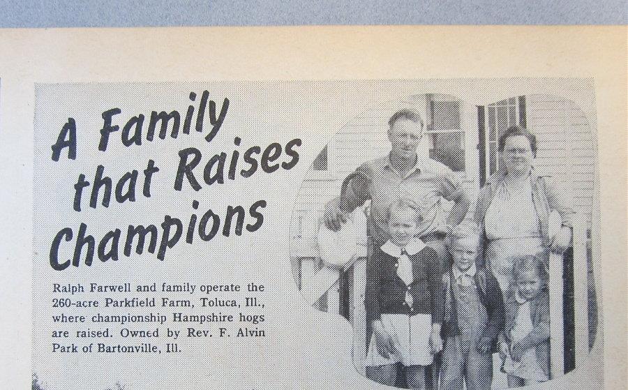 Original 1947 Red Brand Fence Ad Photo Endorsed Ralph Farwell Toluca Illinois