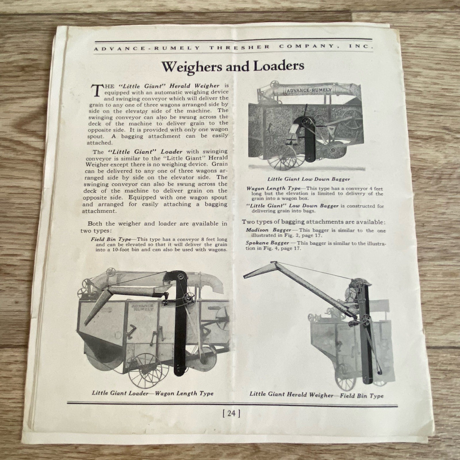 Advance Rumely Grain & Rice Steel Threshers Sales Brochure Machinery Tractor