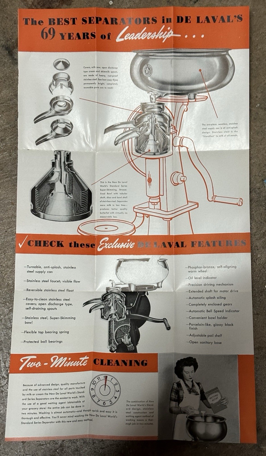 1950&rsquo;s De Laval Cream Separators pamphlet (22A)