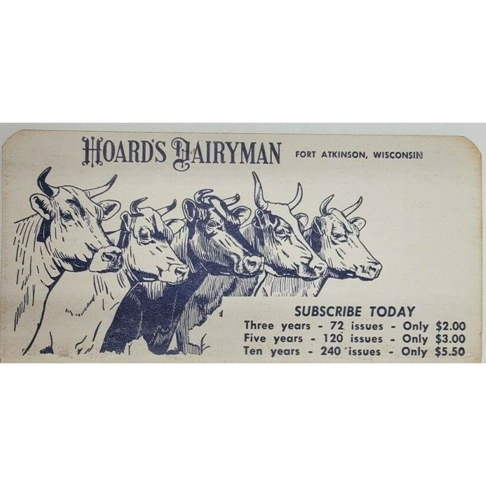 Vintage 1963 Hoard&rsquo;s Dairyman Advertising Notebook Fort Atkinson Wisconsin