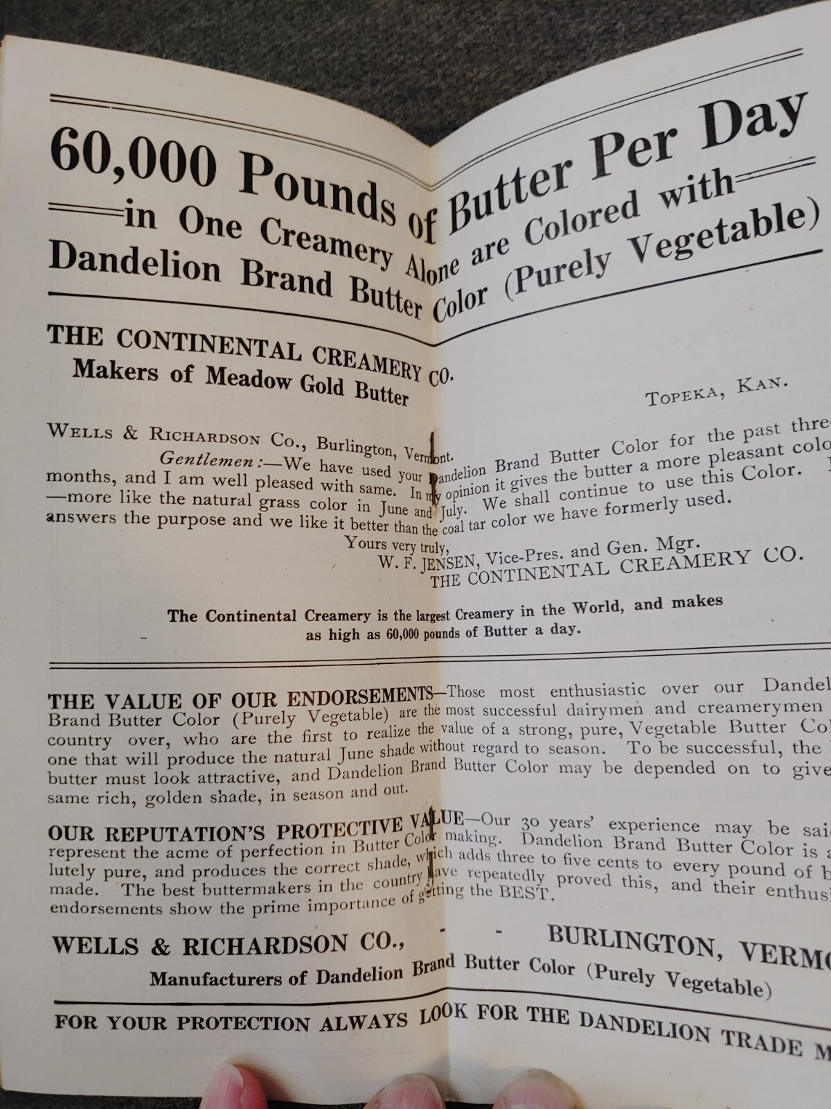 1909 The Dairymen&rsquo;s & Creamerymen&rsquo;s Account Book Dandelion Trade mark