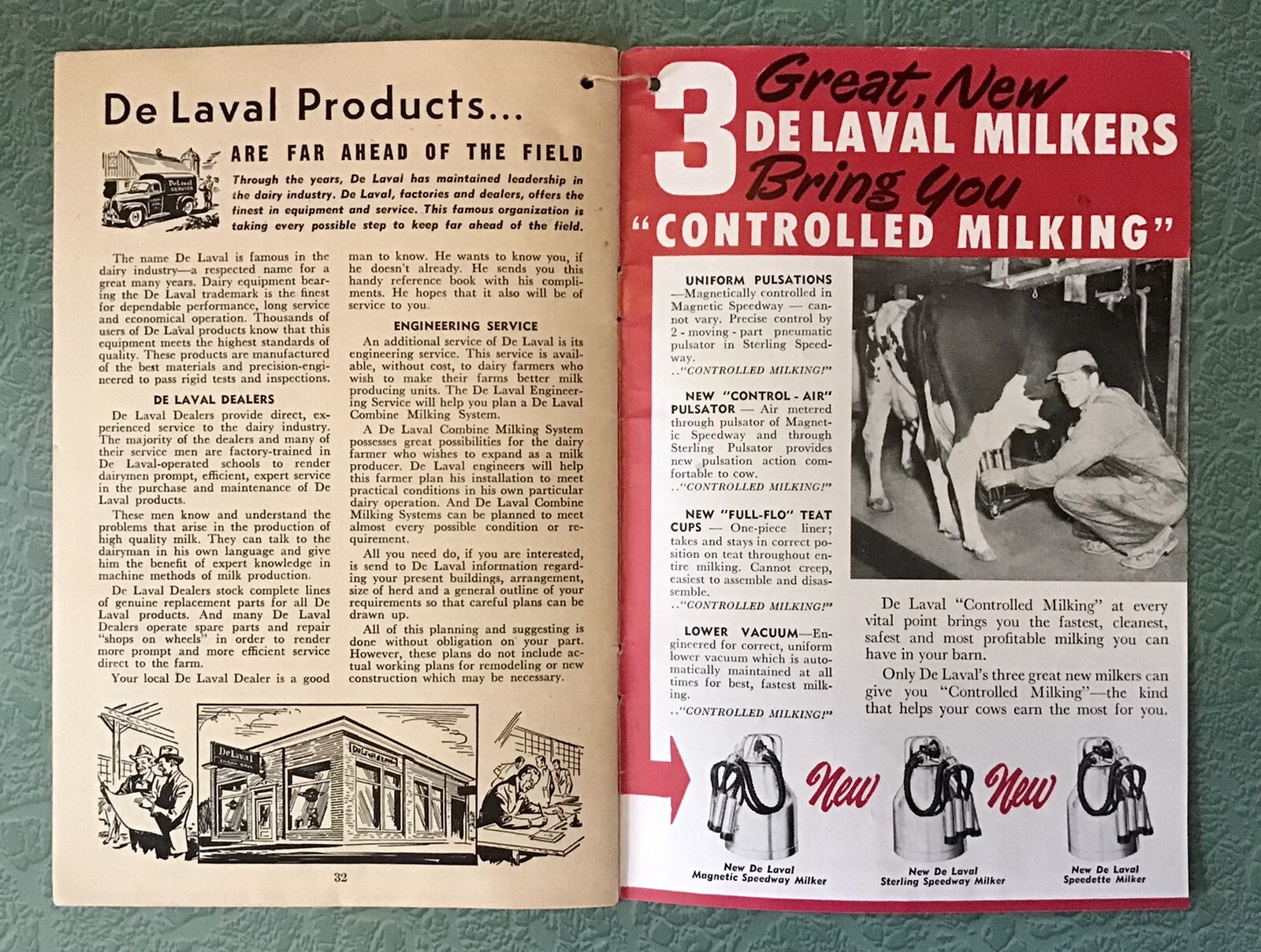 1950 DELAVAL Almanac Yearbook Weather Farm Dairy Agriculture JOHN DEERE SALES