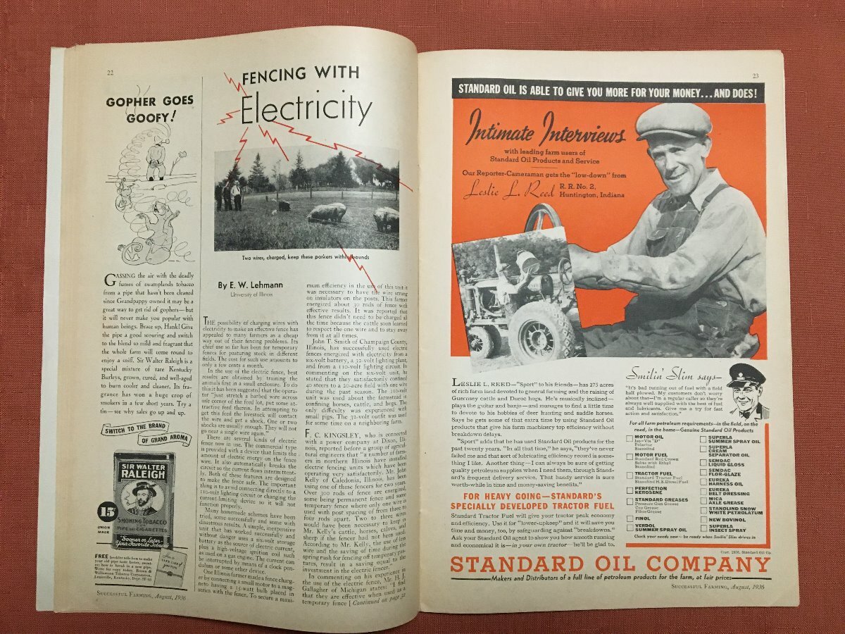 Successful Farming – August 1936 – Ads – IH McCormick/Case/Ford/Chevy/Plymouth