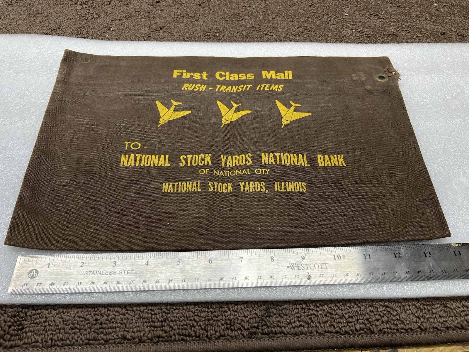 Vintage Air Mail Bank Stockyard Post Office