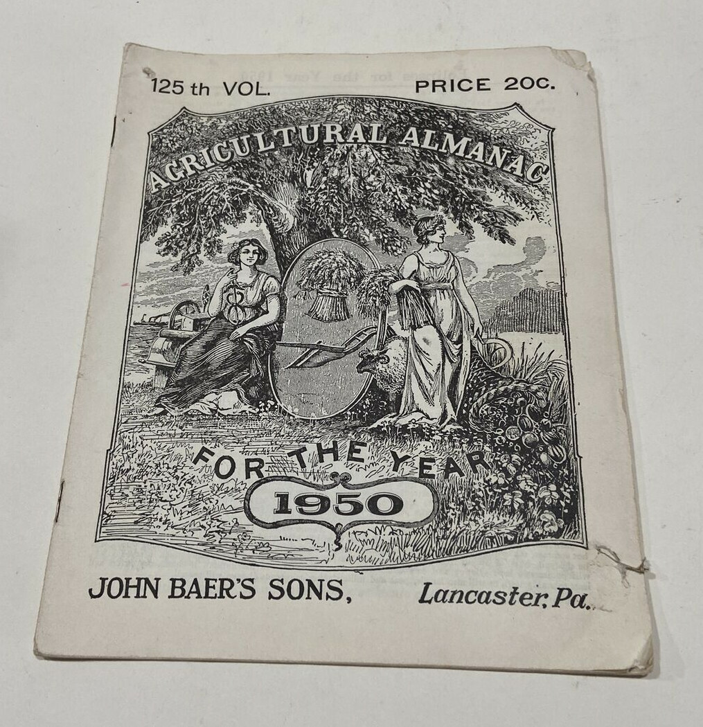 John Baer&rsquo;s Sons Almanacs 1954, 1953, 1952, 1951, & 1950 Almanacs – Lot of 5x