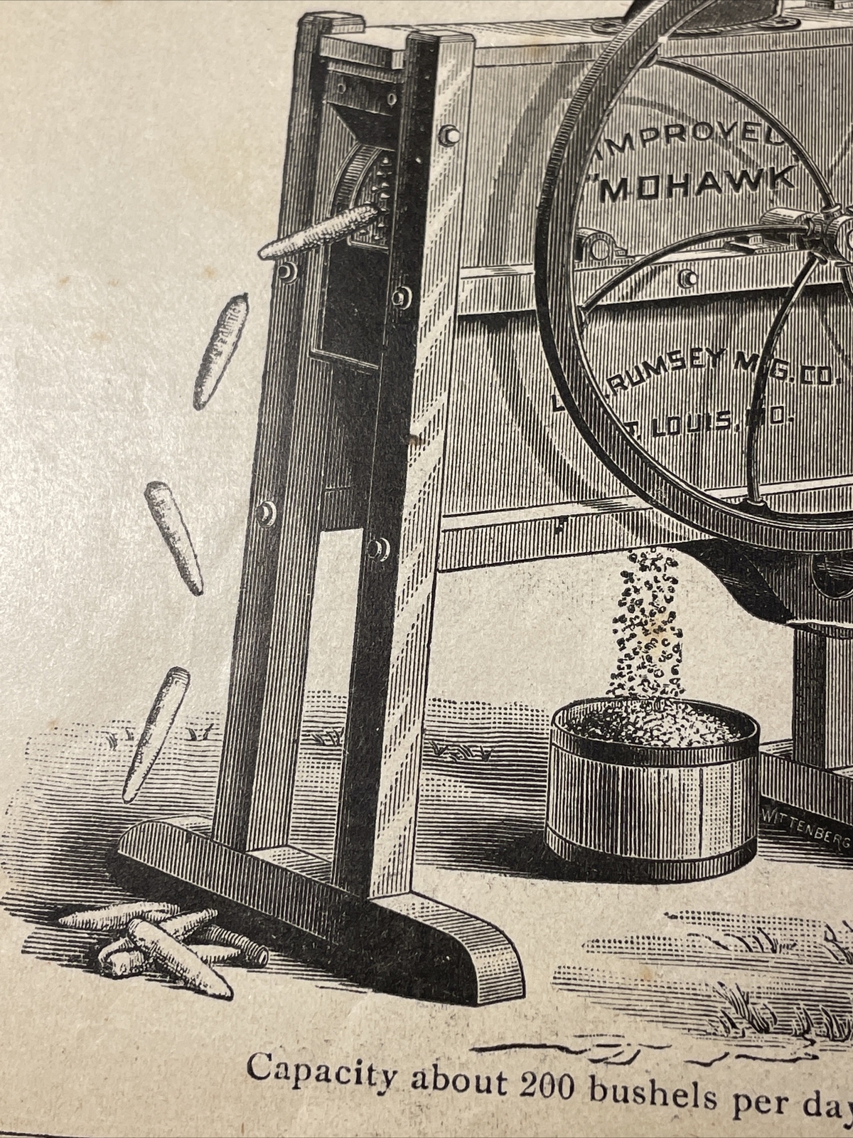 1891 Baldwin – Mohawk Corn Sheller (St. Louis) – Farm Advertising – New Orleans