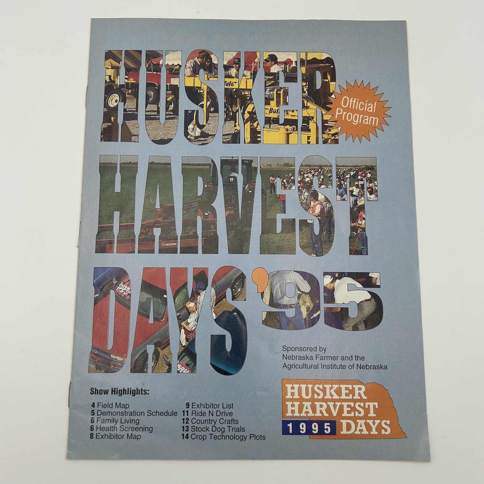 1995 Official Program Brochure for Husker Harvest Days Nebraska Farm Show