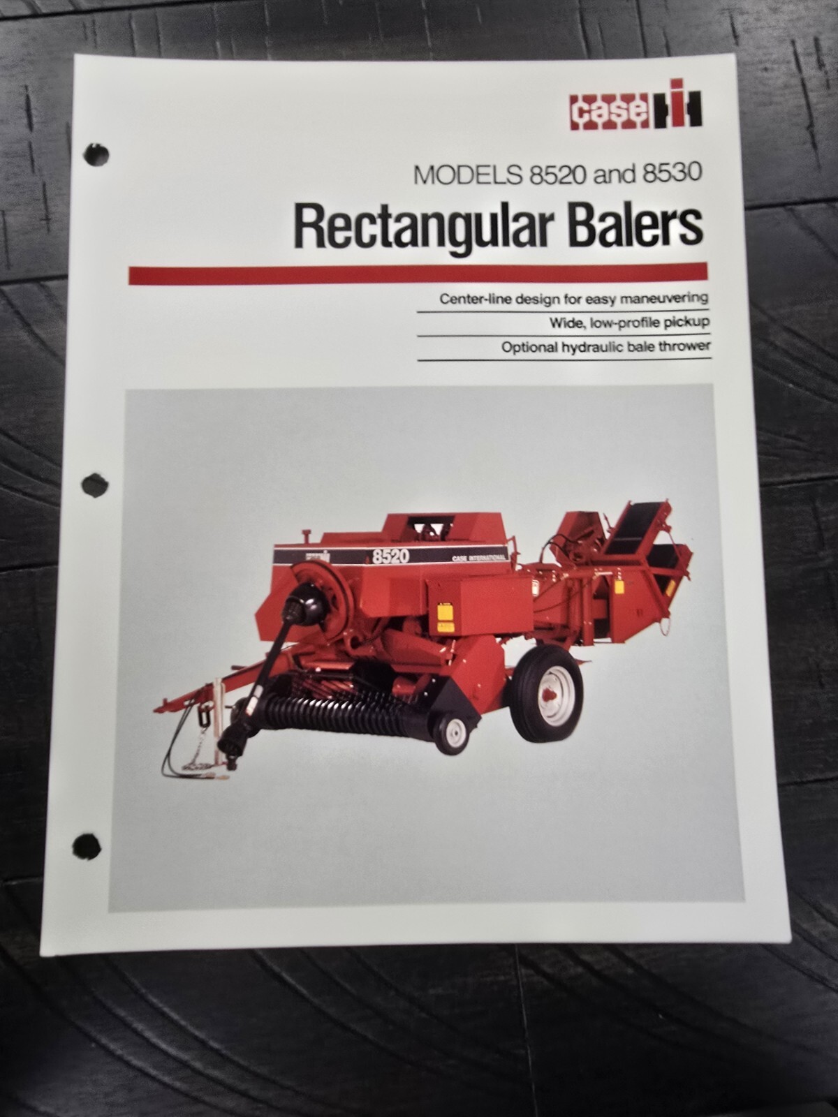 1990s 8520 Rectangular Baler Dealer Spec Sheet Case IH International Harvester
