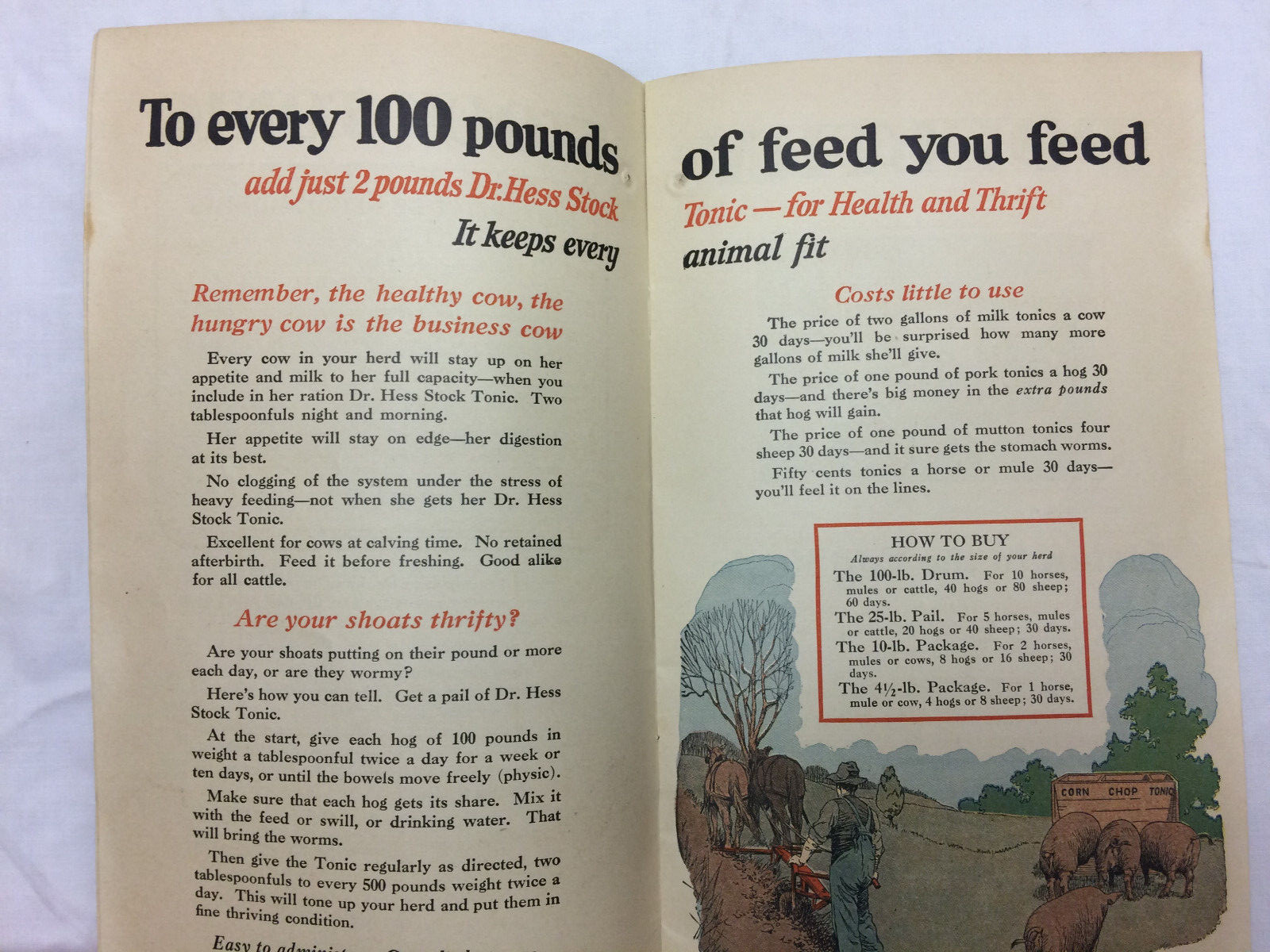 Vintage Dr Hess & Clark Inc Line Catalog Farm Advertising Agriculture
