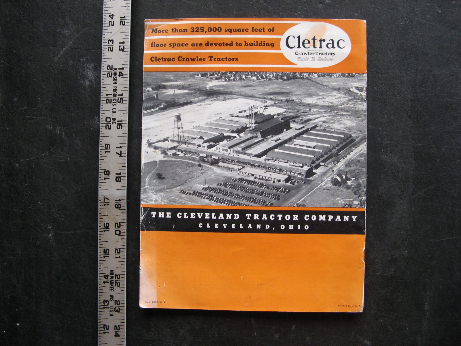 1938 CLETRAC AG CRAWLER TRACTOR Sales Booklet/Brochure VINTAGE