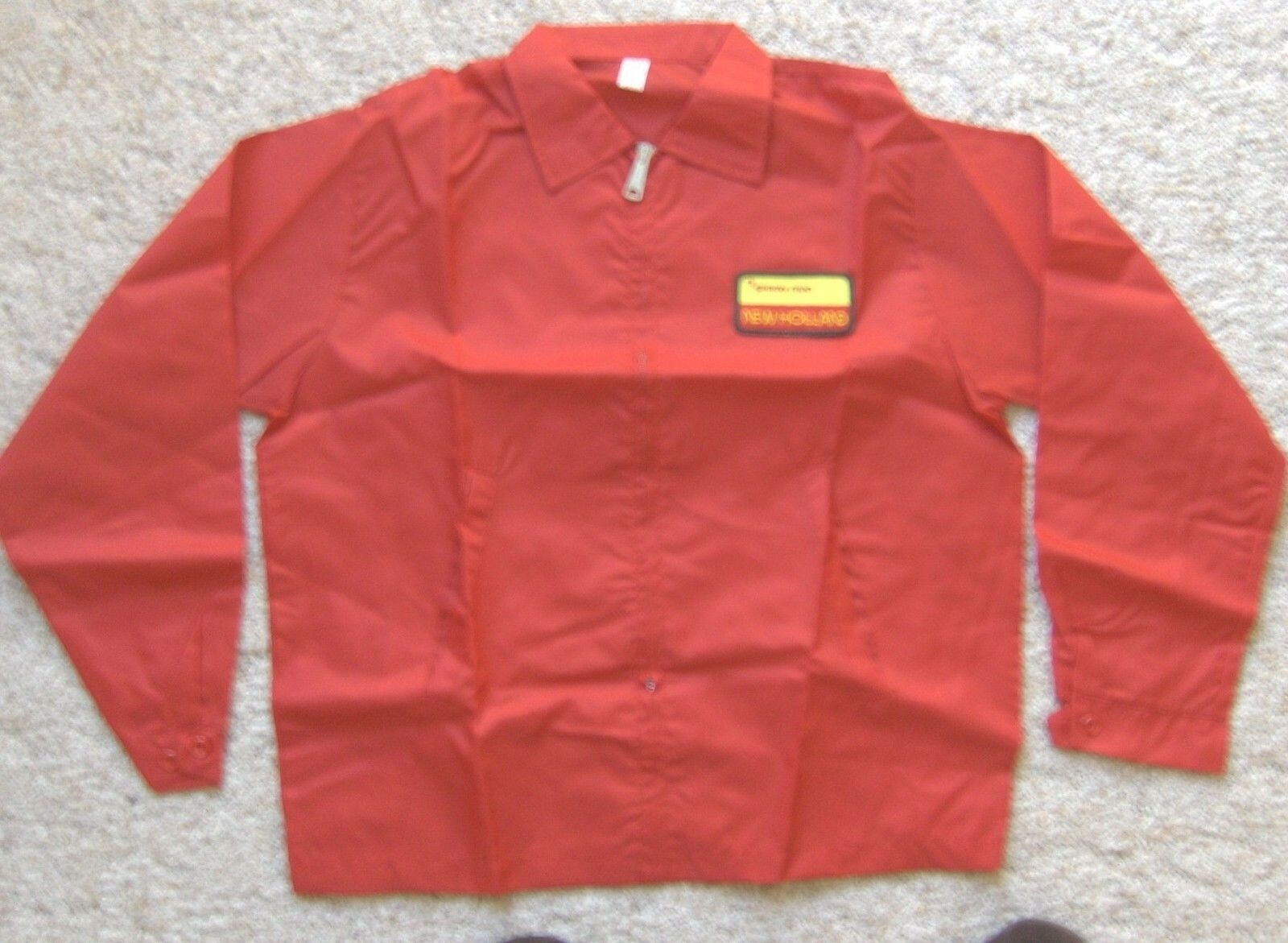 New Holland Red Vinyl Jacket Wind-Breaker New NOS Baler/Combine Advertising Gift
