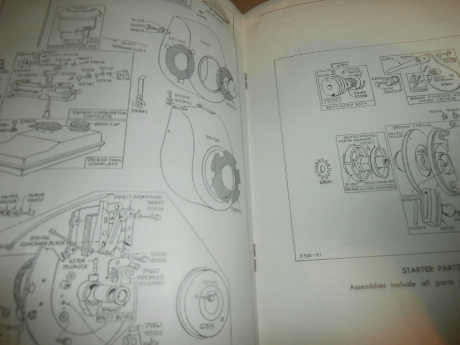 Briggs & Stratton 6-S Operating Instructions Parts List Manual Booklet
