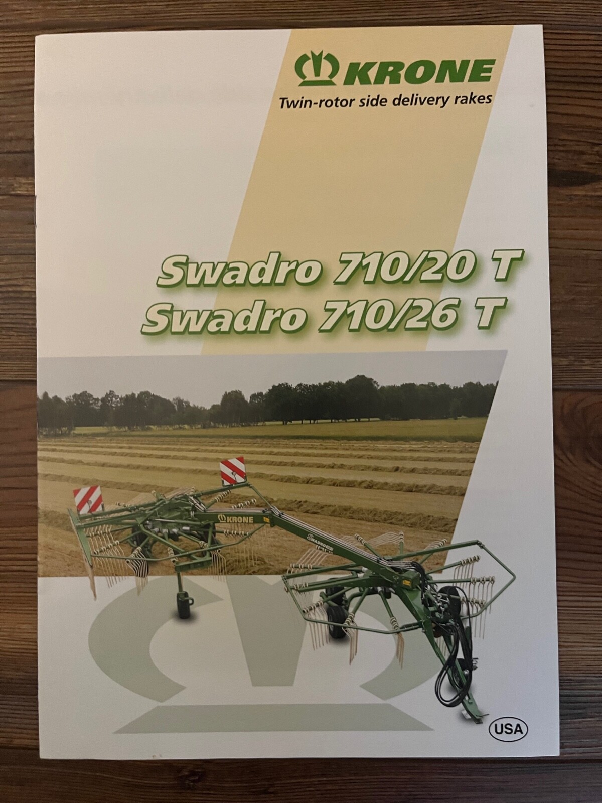 2005 Krone Swadro 710 Twin-Rotor Side Delivery Hay Rakes Sales Brochure