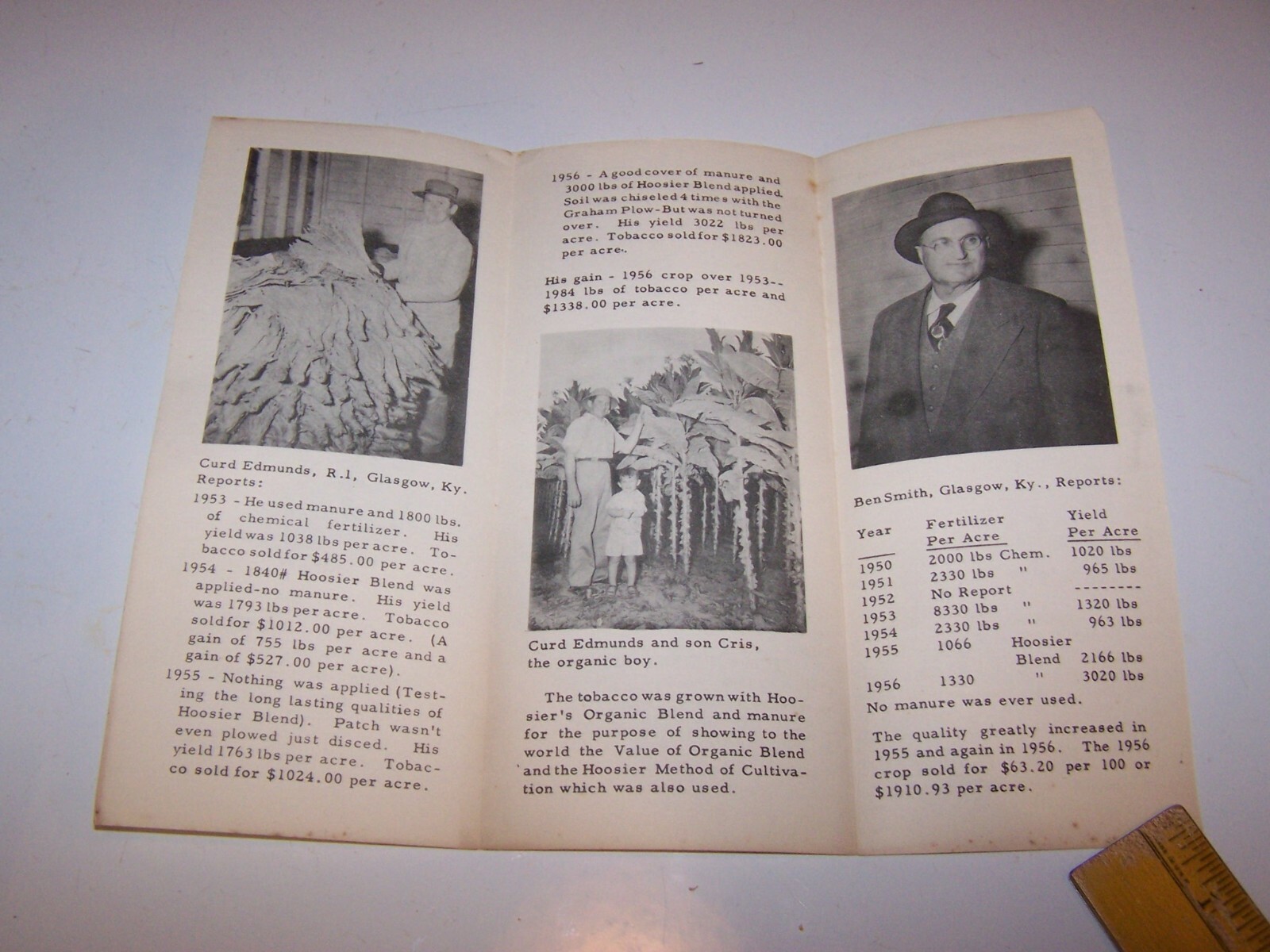 3 Vintage HOOSIER BLEND / SOIL SERVICE Fertilizer Brochures TERRE HAUTE INDIANA