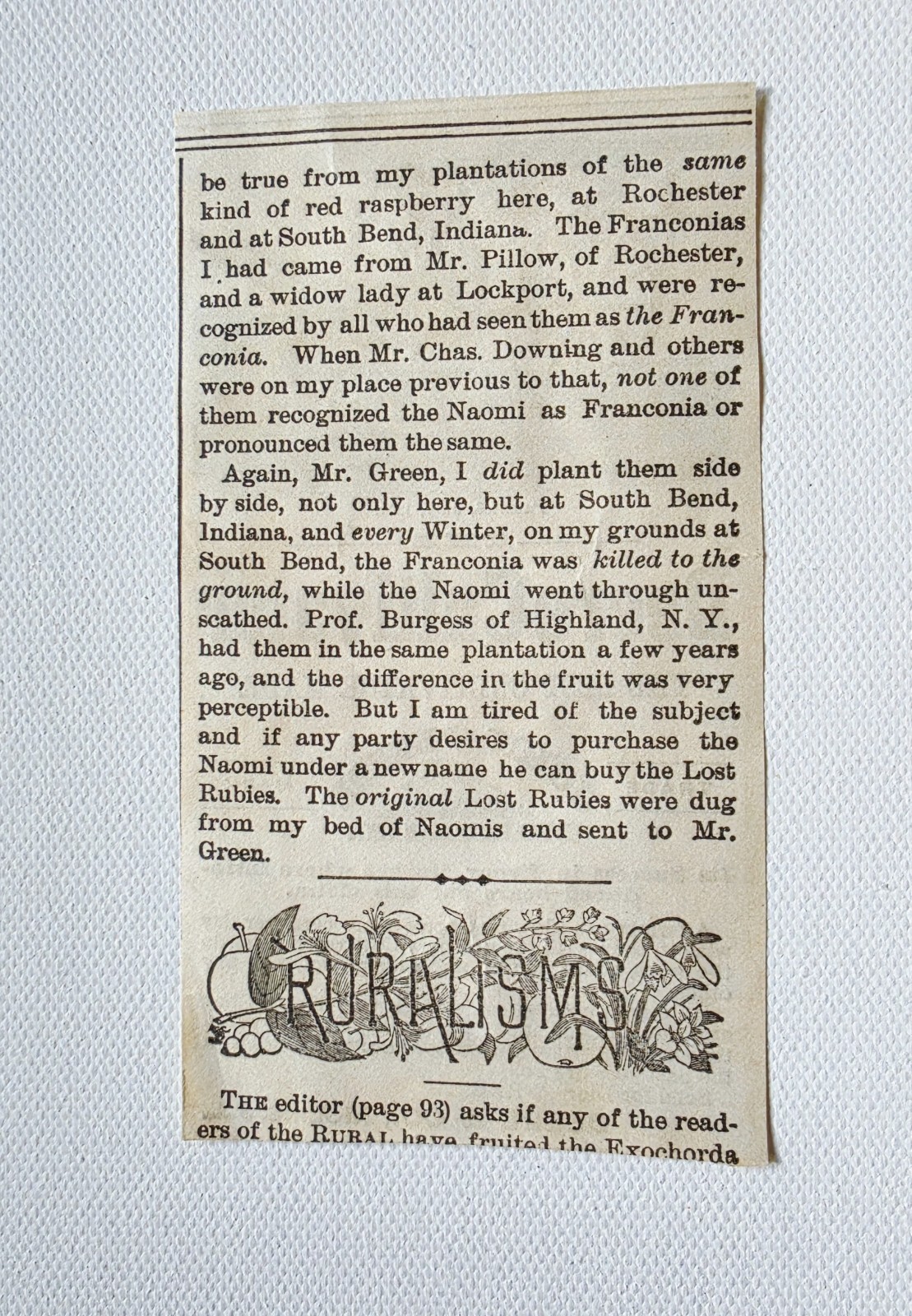 Patented July, 1879 John Deere Cultivator Newspaper Advertising Light Crease