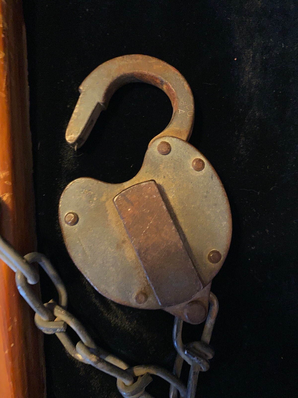 2013 Thank You For Saving the Sylvester Farm Historic Flood Vtg Iron Lock Plaque