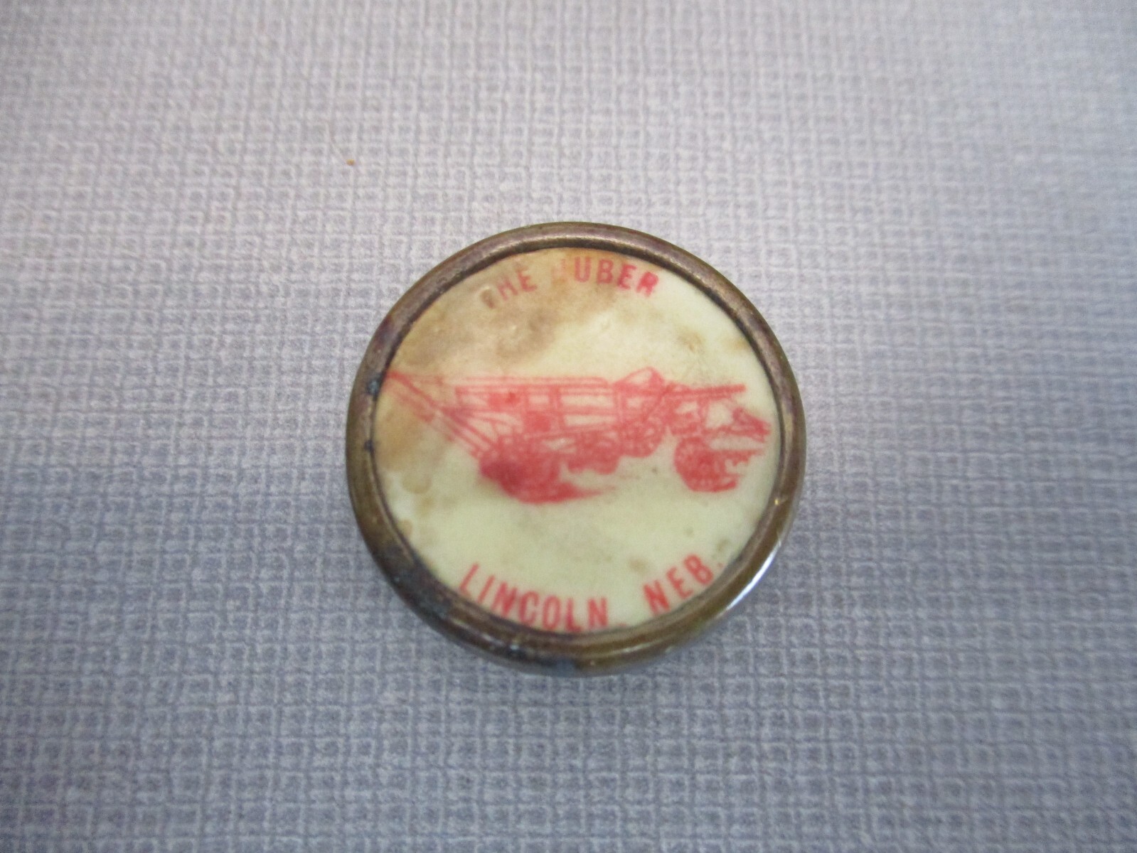 c1900 THE HUBER STEAM ENGINE TRACTOR Lincoln, Nebraska 2 Sided Advertising Piece