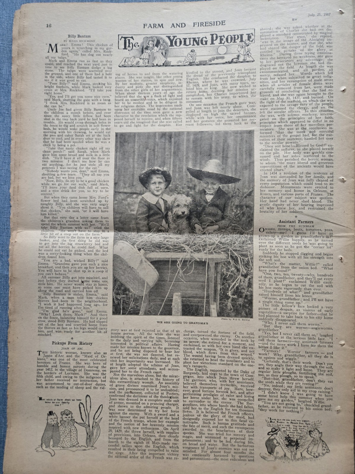 Farm & Fireside Newspaper July 25 1907 Articles Ads Fashion News Humor