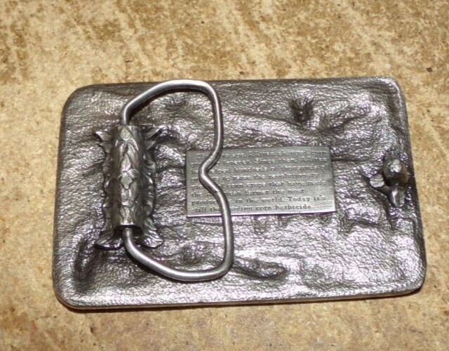 vintage AAtrex silver anniversary in corn pewter belt buckle nice used