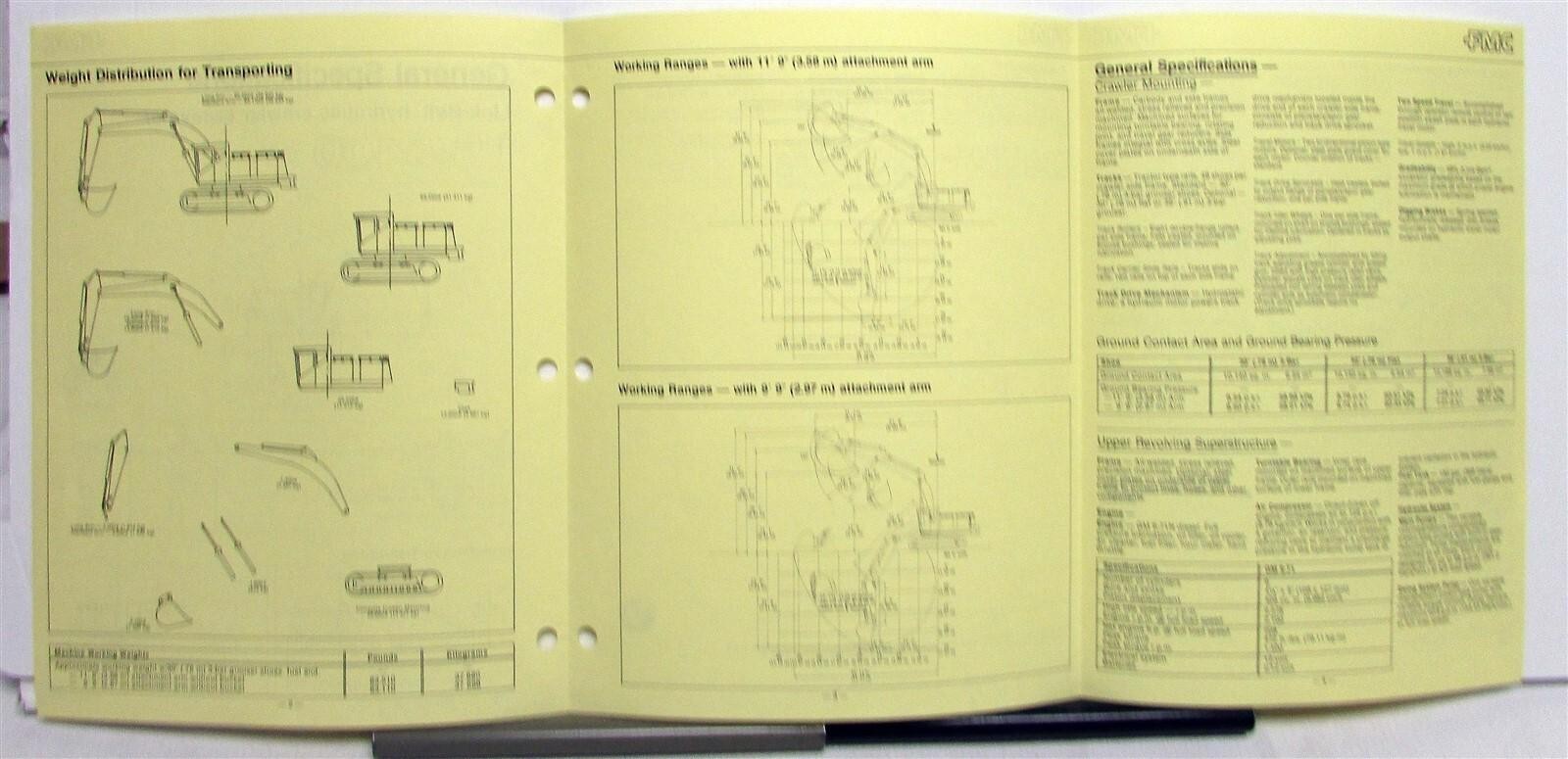 1970s Link Belt Speeder LS5400 Hydraulic Crawler Excavator Construction Brochure
