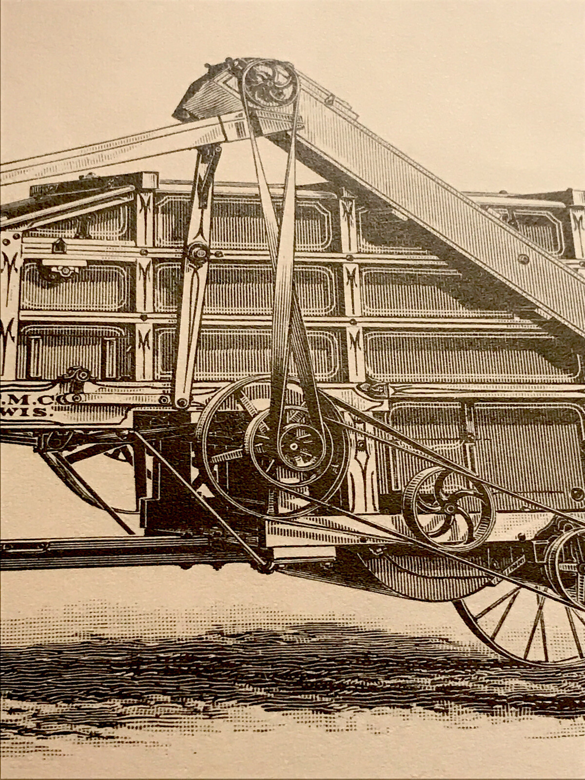 1897 J.I. Case Ironside Agitator Farm Engraving Advertising – Racine – Wisconsin