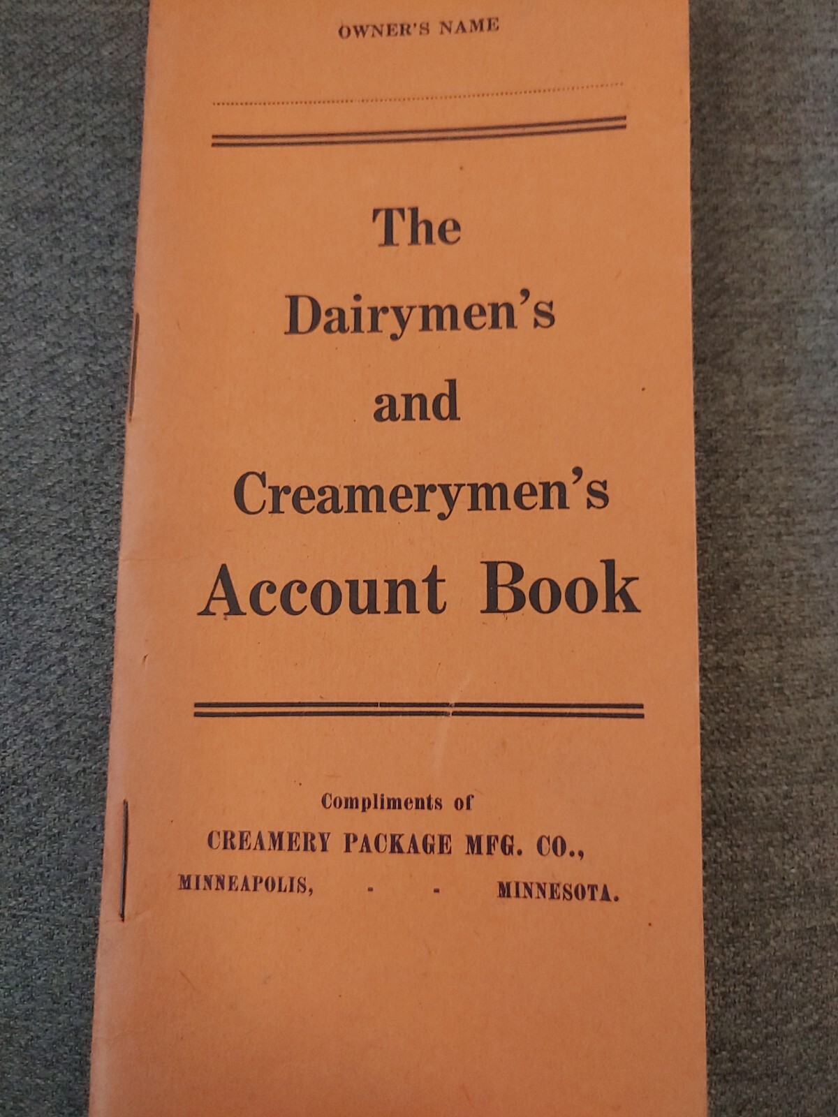 1909 The Dairymen&rsquo;s & Creamerymen&rsquo;s Account Book Dandelion Trade mark