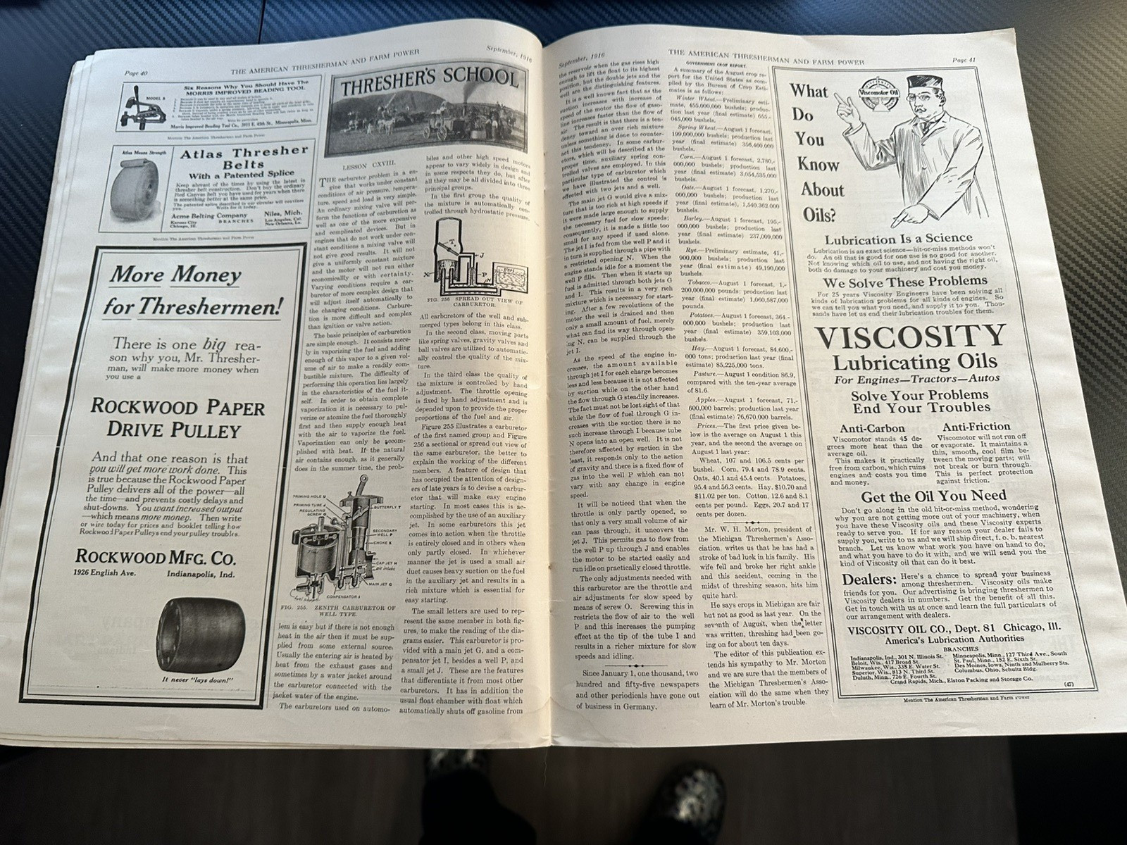 The American Thresherman and Farm Power MAGAZINE 1916 Madison, WIS Vol 19. No 5