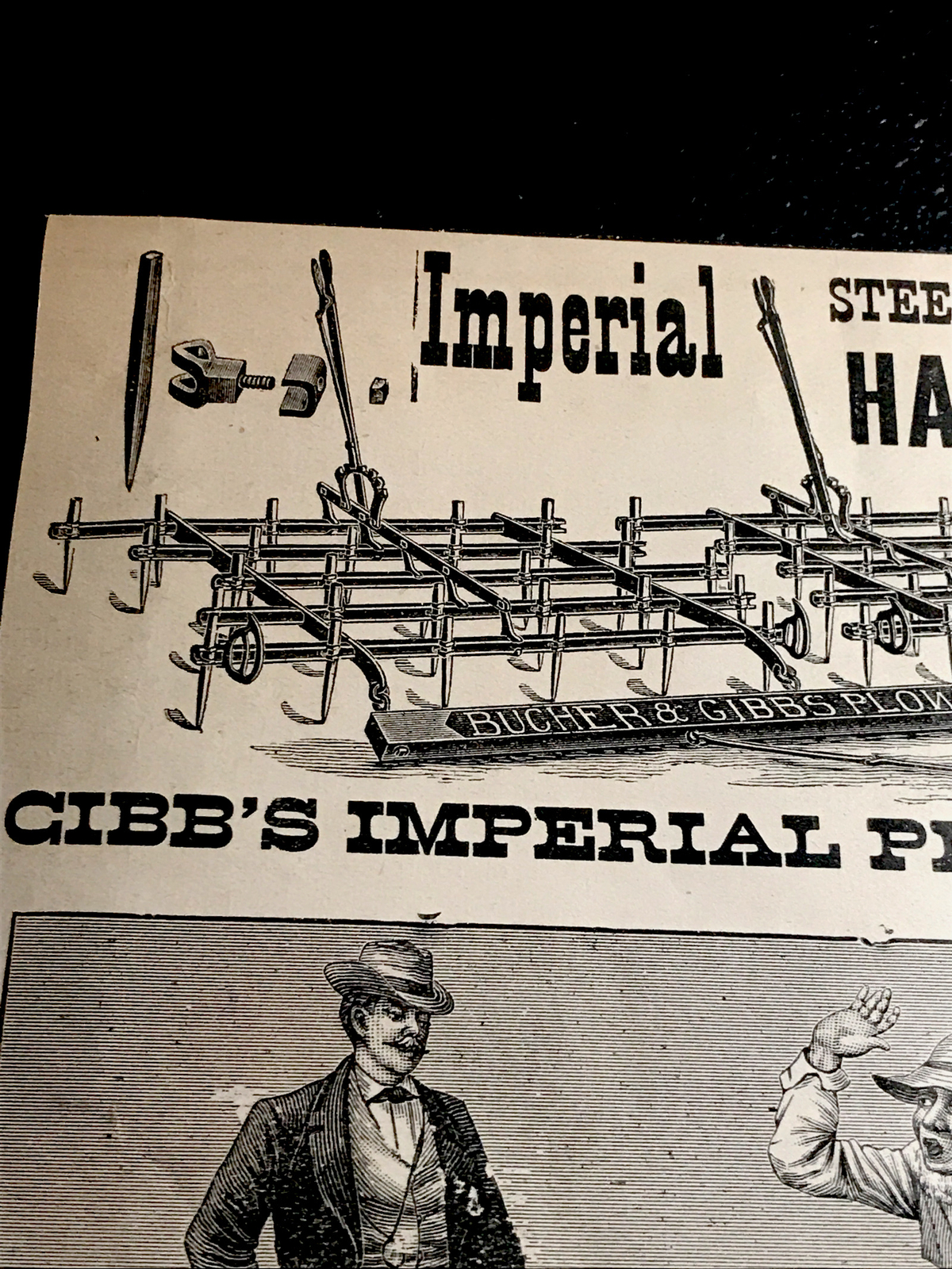 1893 Bucher & Gibbs Plow Co. Farm Engraving Advertising – Canton – Ohio