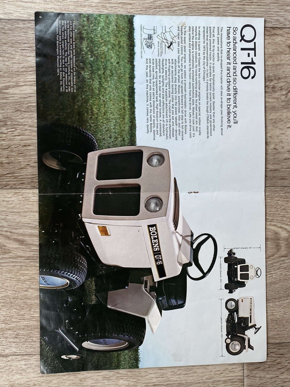 1973 Bolens Husky Brochure Lawn & Garden Tractors Sales Specification Catalog